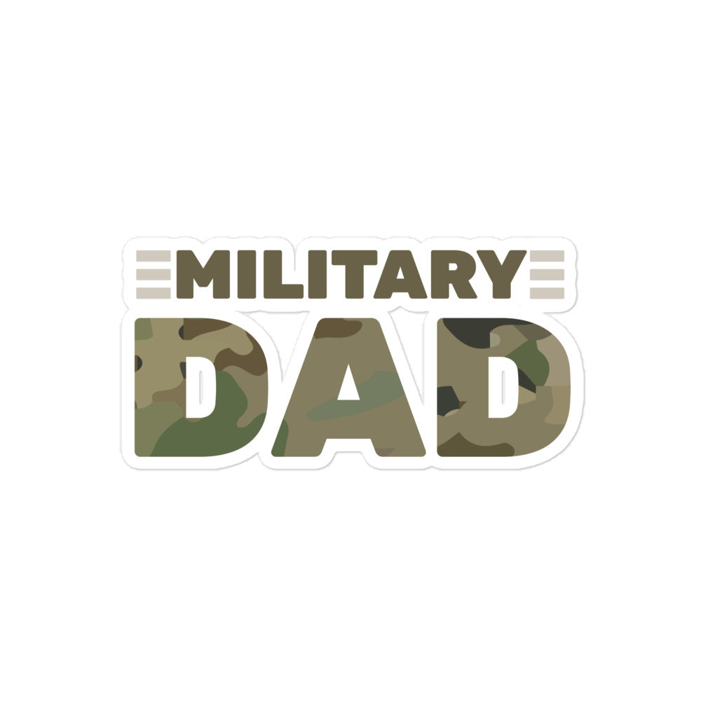 Military Dad Camo Sticker