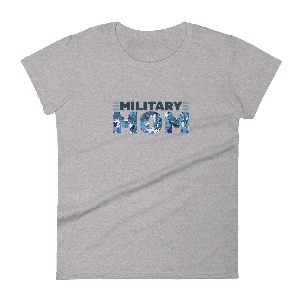 Military Mom T-Shirt - Navy Camo
