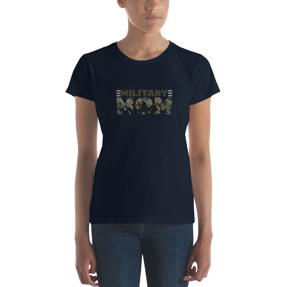 Military Mom T-Shirt - Marine Camo